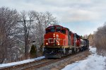 CN 9543 leads 559 at Rue De La Gare